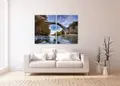 Πίνακας σε καμβά για χώρο που μπορεί να προορίζεται για σαλόνι, με φυσικό τοπίο, σε ρεαλιστικό και μοντέρνο στυλ διακόσμησης.