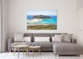 Πίνακας σε καμβά τοπίου, σύγχρονης τέχνης, ιδανικός για σαλόνι, με φύση και ήλιο, μοντέρνο στυλ διακόσμησης.