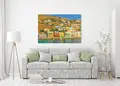 Πίνακας σε καμβά για χώρο που μπορεί να προορίζεται ως σαλονάκι, με τοπίο φυσικής ομορφιάς, αφηρημένο στυλ, μοντέρνα διακόσμηση.