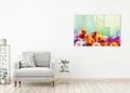 Πίνακας σε καμβά για το γραφείο, αφηρημένο στυλ με ζωντανά χρώματα, ιδανικός για μοντέρνα διακόσμηση.