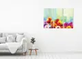 Πίνακας σε καμβά για το γραφείο, αφηρημένο στυλ με ζωντανά χρώματα, ιδανικός για μοντέρνα διακόσμηση.