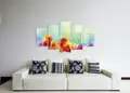 Πίνακας σε καμβά για το γραφείο, αφηρημένο στυλ με ζωντανά χρώματα, ιδανικός για μοντέρνα διακόσμηση.