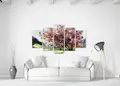 Πίνακας σε καμβά για χώρο που μπορεί να προορίζεται για σαλόνι, με αφηρημένο στυλ και μοντέρνα διακόσμηση.