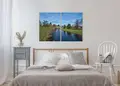 Πίνακας σε καμβά για μοντέρνο χώρο, με τοπίο και φύση, αφηρημένο στυλ.