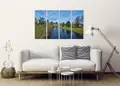 Πίνακας σε καμβά για μοντέρνο χώρο, με τοπίο και φύση, αφηρημένο στυλ.