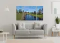 Πίνακας σε καμβά για μοντέρνο χώρο, με τοπίο και φύση, αφηρημένο στυλ.
