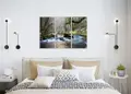 Πίνακας σε καμβά τοπίου, με φυσικά στοιχεία, αφηρημένο στυλ, ιδανικός για μοντέρνο χώρο.