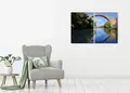 Πίνακας σε καμβά για χώρο που μπορεί να προορίζεται σε καθιστικό, με θέμα τοπίο, αφηρημένο στυλ και μοντέρνα διακόσμηση.