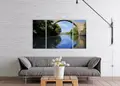 Πίνακας σε καμβά για χώρο που μπορεί να προορίζεται σε καθιστικό, με θέμα τοπίο, αφηρημένο στυλ και μοντέρνα διακόσμηση.
