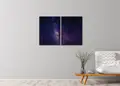 Πίνακας σε καμβά για χώρο που μπορεί να προορίζεται για διακόσμηση, με θέμα το διάστημα, σε αφηρημένο στυλ, μοντέρνο.