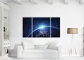 Πίνακας σε καμβά για χώρο που μπορεί να προορίζεται για διακόσμηση, με θέμα το διάστημα, αφηρημένο στυλ, μοντέρνα διακόσμηση.