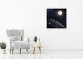 Πίνακας σε καμβά για δωμάτιο, με θέμα το διάστημα, αφηρημένο στυλ, μοντέρνα διακόσμηση.