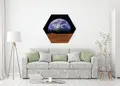 Πίνακας σε καμβά για χώρο που μπορεί να προορίζεται για γραφείο, με θέμα το διάστημα, αφηρημένο στυλ, μοντέρνα διακόσμηση.