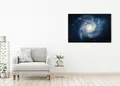 Πίνακας σε καμβά για το δωμάτιο του ζωγράφου, θέμα το διάστημα, με αφηρημένο στυλ και μοντέρνα διακόσμηση.