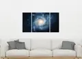 Πίνακας σε καμβά για το δωμάτιο του ζωγράφου, θέμα το διάστημα, με αφηρημένο στυλ και μοντέρνα διακόσμηση.