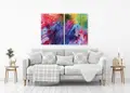 Πίνακας σε καμβά για μοντέρνο χώρο, με αφηρημένο تصميم, ιδανικός για σαλόνι.
