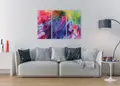 Πίνακας σε καμβά για μοντέρνο χώρο, με αφηρημένο تصميم, ιδανικός για σαλόνι.