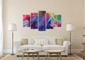 Πίνακας σε καμβά για μοντέρνο χώρο, με αφηρημένο تصميم, ιδανικός για σαλόνι.