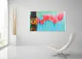 Πίνακας σε καμβά για σαλόνι, με αφηρημένα σχέδια, μοντέρνο στυλ διακόσμησης.