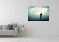 Πίνακας σε καμβά για χώρο που μπορεί να προορίζεται, με αφηρημένα μοτίβα σε μοντέρνο στυλ διακόσμησης.