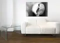 Πίνακας σε καμβά για μοντέρνο χώρο, ασπρόμαυρη εικόνα με αφηρημένο στυλ διακόσμησης.