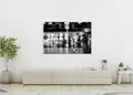 Πίνακας σε καμβά για μοντέρνο χώρο, με ασπρόμαυρη εικόνα, ρεαλιστικό στυλ, ιδανικός για minimal διακόσμηση.