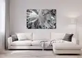 Πίνακας σε καμβά για μοντέρνο χώρο, ασπρόμαυρη εικόνα, αφηρημένο στυλ διακόσμησης.