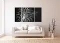 Πίνακας σε καμβά για μοντέρνο χώρο, ασπρόμαυρη εικόνα, αφηρημένο στυλ.