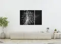 Πίνακας σε καμβά για μοντέρνο χώρο, ασπρόμαυρη εικόνα, αφηρημένο στυλ.