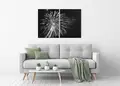 Πίνακας σε καμβά για μοντέρνο χώρο, ασπρόμαυρη εικόνα, αφηρημένο στυλ.