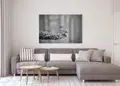 Πίνακας σε καμβά για χώρο που μπορεί να προορίζεται, με ασπρόμαυρη εικόνα σε μοντέρνο στυλ διακόσμησης.
