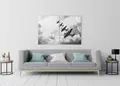 Πίνακας σε καμβά με ασπρόμαυρη εικόνα, μοντέρνο στυλ διακόσμησης, ιδανικός για σύγχρονο χώρο.