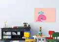 Πίνακας σε καμβά για παιδικό δωμάτιο, με θέμα ευχάριστες παιδικές εικόνες, σε αφηρημένο και μοντέρνο στυλ διακόσμησης.