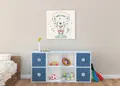 Πίνακας σε καμβά για παιδικό δωμάτιο, θέμα παιδικές εικόνες, με μοντέρνο στυλ διακόσμησης.