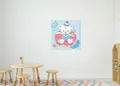 Πίνακας σε καμβά για παιδικό δωμάτιο, με θέμα παιδικές εικόνες, σε μοντέρνο στυλ διακόσμησης.