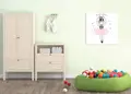 Πίνακας σε καμβά για παιδικό δωμάτιο, με παιχνιδιάρικο σχέδιο, σε ρεαλιστικό στυλ και μοντέρνα διακόσμηση.