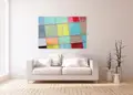 Πίνακας σε καμβά για μοντέρνο χώρο, αφηρημένη εικόνα με δυναμικά χρώματα, σε σύγχρονο στυλ διακόσμησης.
