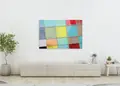 Πίνακας σε καμβά για μοντέρνο χώρο, αφηρημένη εικόνα με δυναμικά χρώματα, σε σύγχρονο στυλ διακόσμησης.
