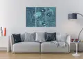 Πίνακας σε καμβά για μοντέρνο χώρο, αφηρημένο σχέδιο, με δυναμικά χρώματα και μοντέρνο στυλ διακόσμησης.