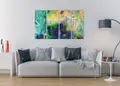 Πίνακας σε καμβά για μοντέρνο χώρο, αφηρημένη εικόνα, με έντονα χρώματα και μοντέρνο στυλ διακόσμησης.