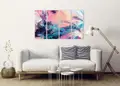 Πίνακας σε καμβά για μοντέρνο χώρο, αφηρημένη εικόνα, με έντονα χρώματα σε στυλ αφηρημένου, ιδανικός για minimal διακόσμηση.