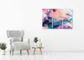 Πίνακας σε καμβά για μοντέρνο χώρο, αφηρημένη εικόνα, με έντονα χρώματα σε στυλ αφηρημένου, ιδανικός για minimal διακόσμηση.
