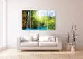 Πίνακας σε καμβά για τοίχο, τοπίο με φυσικά στοιχεία, αφηρημένο στυλ, κατάλληλος για μοντέρνο χώρο.