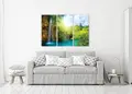 Πίνακας σε καμβά για τοίχο, τοπίο με φυσικά στοιχεία, αφηρημένο στυλ, κατάλληλος για μοντέρνο χώρο.