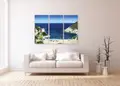 Πίνακας σε καμβά για χώρο που μπορεί να προορίζεται για το σαλόνι, τοπίο με φύση, αφηρημένο στυλ, μοντέρνο.