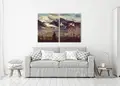 Πίνακας σε καμβά για χώρο που μπορεί να προορίζεται για σαλόνι, με τοπίο και φυσικές σκηνές, σε ρεαλιστικό και μοντέρνο στυλ διακόσμησης.