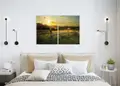 Πίνακας σε καμβά για χώρο που μπορεί να προορίζεται για σαλόνι, τοπίο με φυσικά στοιχεία, αφηρημένο στυλ, μοντέρνα διακόσμηση.