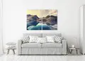 Πίνακας σε καμβά για χώρο που μπορεί να προορίζεται, τοπίο και φύση, αφηρημένο στυλ σε μοντέρνα διακόσμηση.