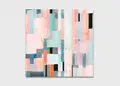 Πίνακας σε καμβά αφηρημένου στυλ, κατάλληλος για μοντέρνο χώρο, με εντυπωσιακά χρώματα.