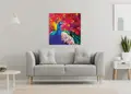 Πίνακας σε καμβά χώρου που μπορεί να προορίζεται για σαλόνι, με αφηρημένο θέμα, μοντέρνα διακόσμηση.
